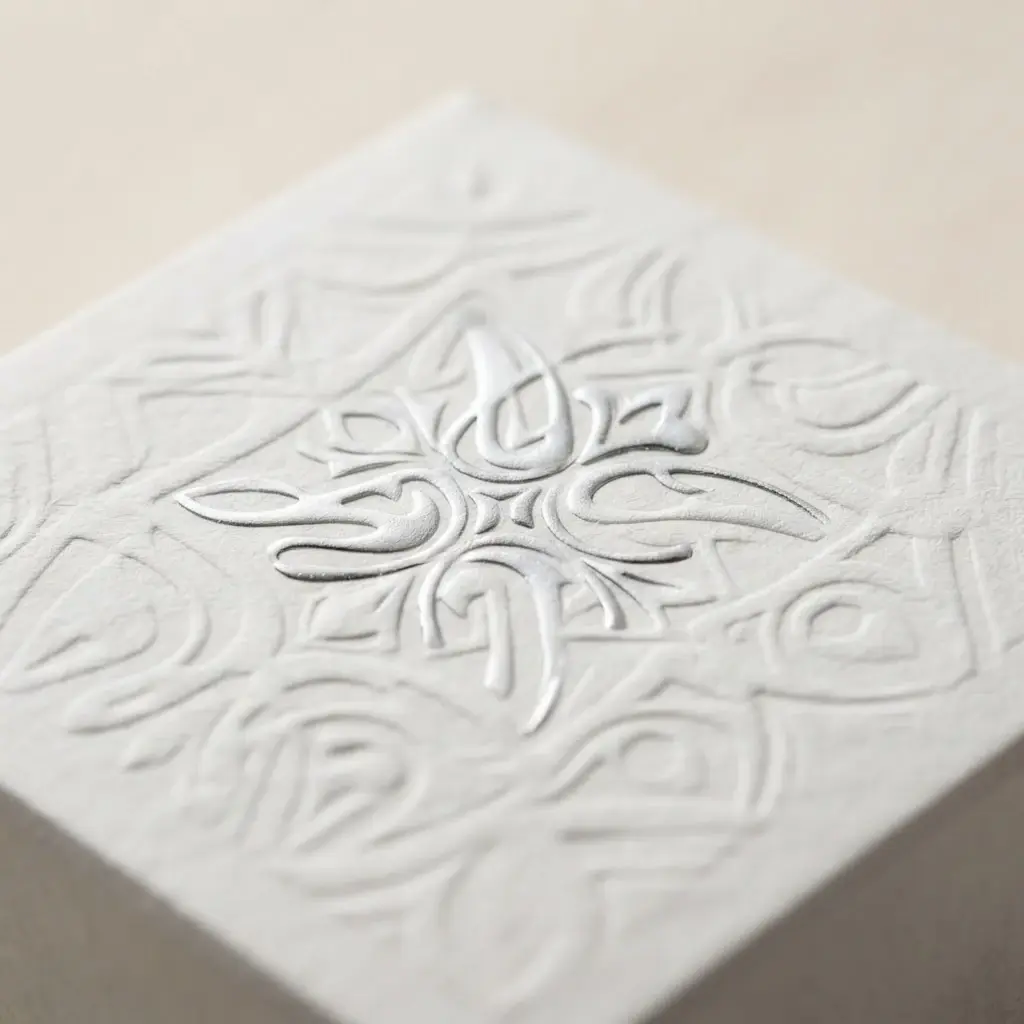 Printed paperboard packaging with restrained finishes